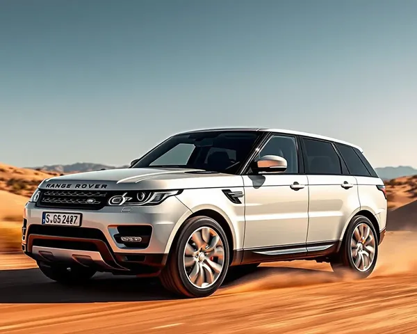 Range Rover Sport Drives Through Desert Landscape