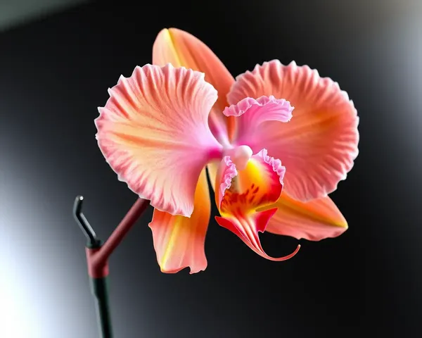 Rare Orchid with Intricate Ruffled Petals