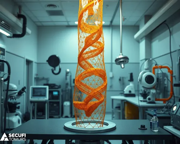 Rashi Mesh Structure in Futuristic Laboratory with Scientific Equipment