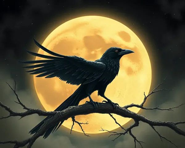 Raven images symbolize death and mystery in art