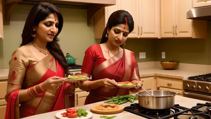 Real Bhabhi Tries New Recipe with Sister