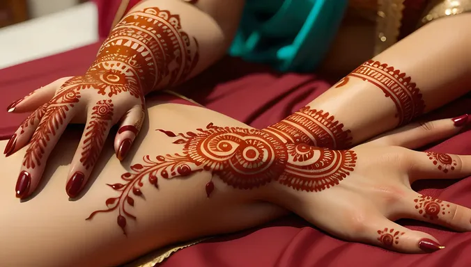 Real Indian Bhabhi's Hands Craft Traditional Indian Art
