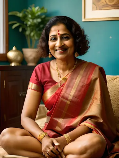 Real Nagavalli's Cozy Indian Living Room Gathering