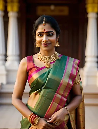 Real Nagavalli in Serene Indian Temple Setting