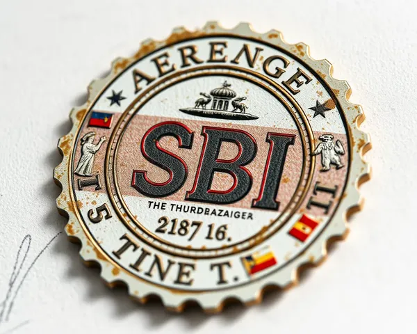 Realistic Photorealistic SBI Stamp with Intricate Details and Shading