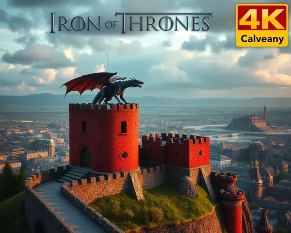 Red Keep with Dragon Perched on Walls.