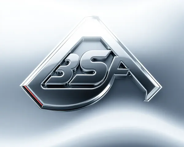 Reflective BSF Logo with Shiny Surface
