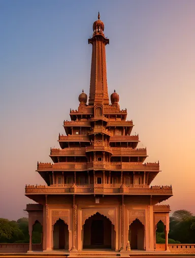 Regal Indian Palace with Kushti Wallpaper and Dramatic Sunset.