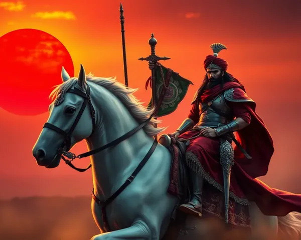 Regal Punjabi Warrior on Majestic White Stallion