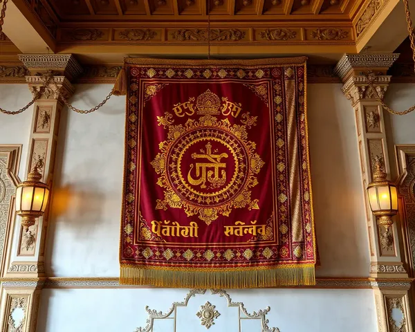 Regal Udghatan Banner Adorns Palace Walls