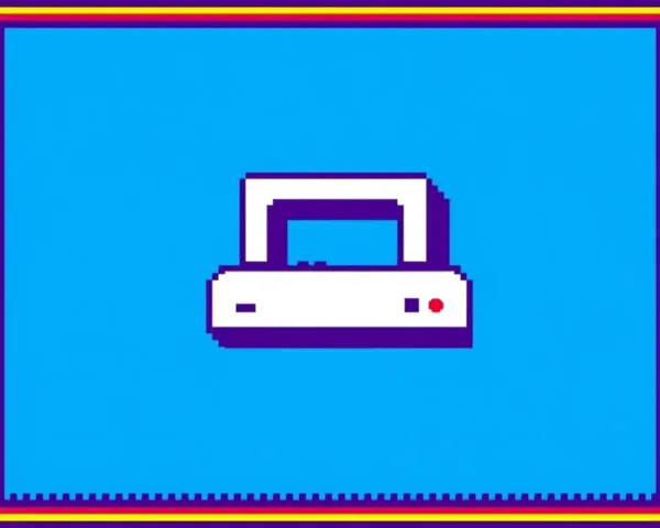Retro Computer System Flag in Pixelated Design
