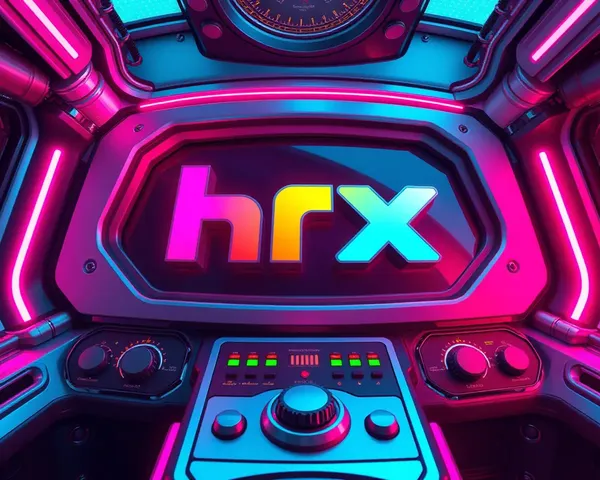Retro-Futuristic HRX Logo on Spaceship