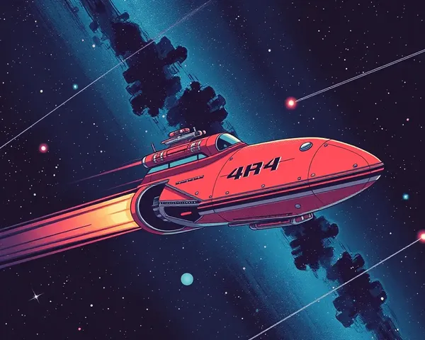 Retro-Futuristic Spaceship in Starry Galaxy on YCP