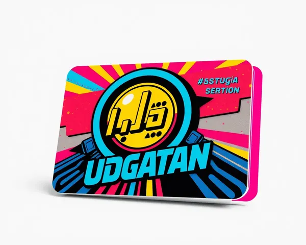 Retro-Futuristic Udghatan Card with Pop Art Graphics