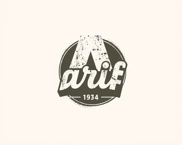 Retro-Inspired Arif Logo with Distressed Textures and Typography