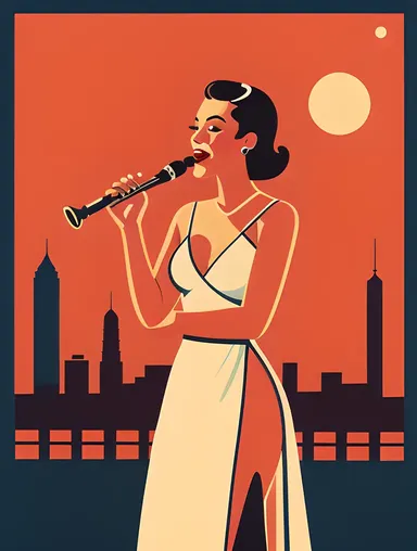 Retro Jazz Singer Blows Hot Saxophone Solo