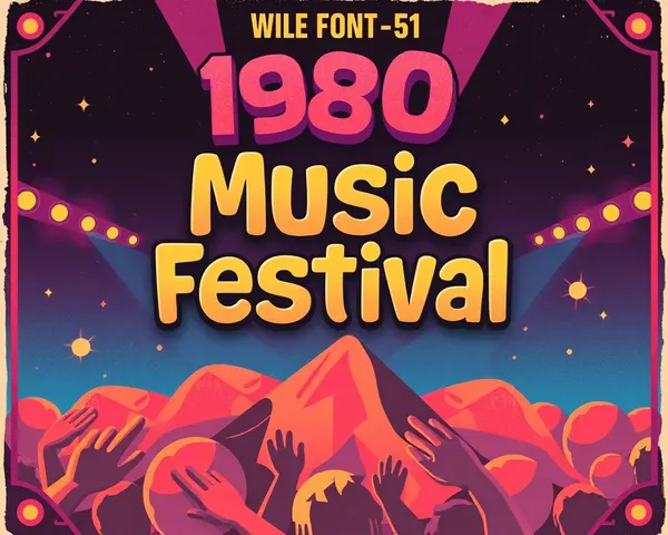 Retro Music Festival Poster in Bold AK Font Style