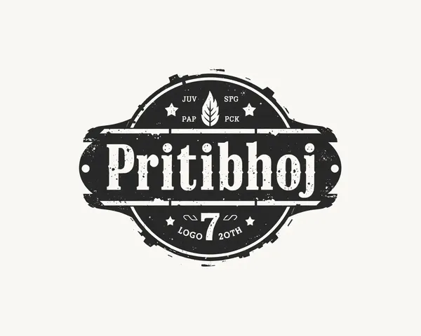 Retro Pritibhoj Logo with Distressed Textures