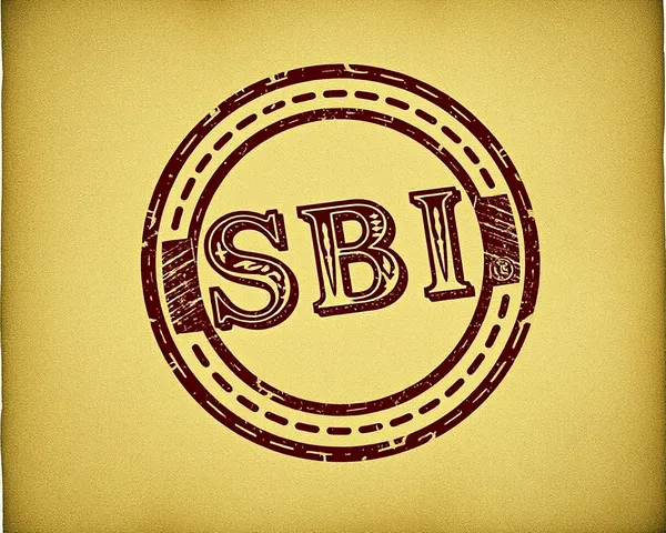 Retro SBI Stamp with Distressed Textures and Vintage Aesthetic