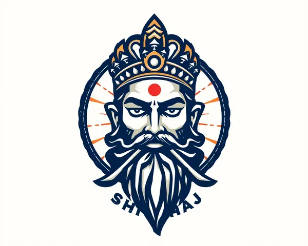 Retro Shivaji Maharaj Logo with Distressed Effect