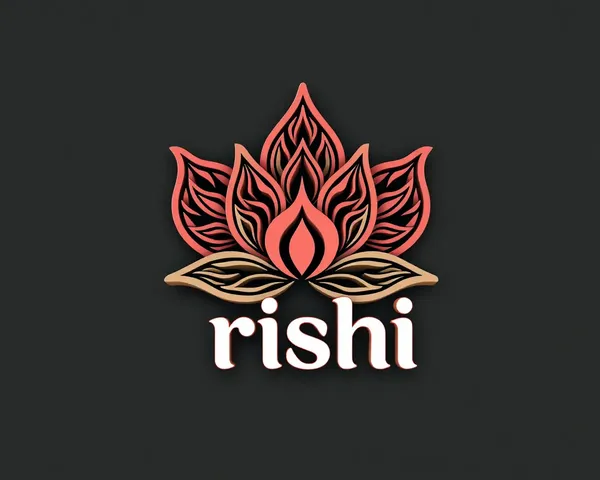 Rishi Logo 3D: Stylized Lotus Flower with Intricate Details