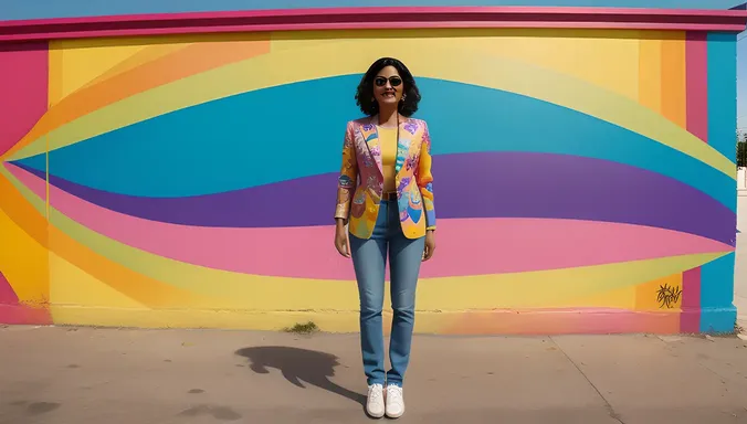 Ritika's Vibrant Street Art, Symbolizing Self-Expression