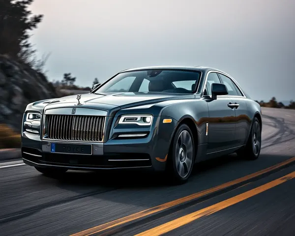 Rolls-Royce Car Cruises Through Misty Mountain Road Scene