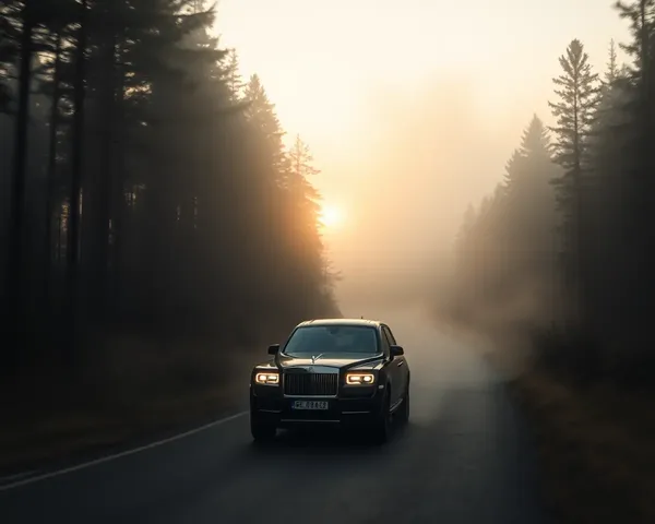 Rolls-Royce Dawn Drives Through Misty Forest