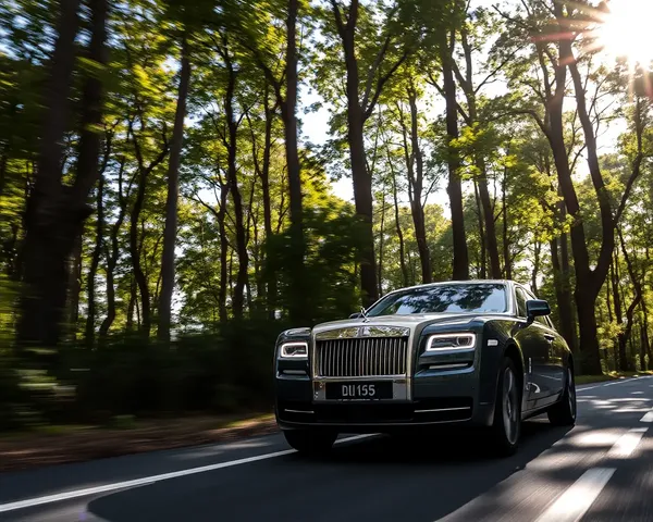 Rolls-Royce Ghost Forest Drive through Dense Trees