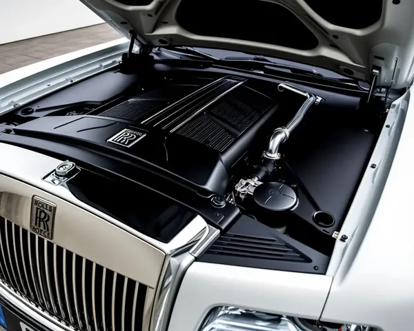 Rolls-Royce Ghost Powerful Engine Close-Up Exposure