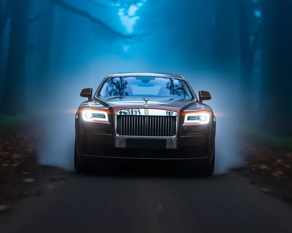 Rolls-Royce Ghost in Misty Forest 4K iPhone Wallpaper