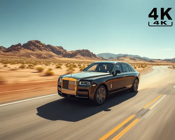 Rolls-Royce Phantom VIII in Desert Landscape 4K Wallpaper