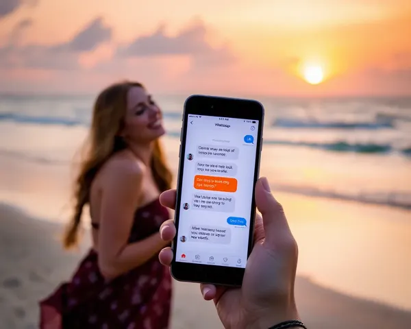 Romantic Couple's Sunset Moment on WhatsApp