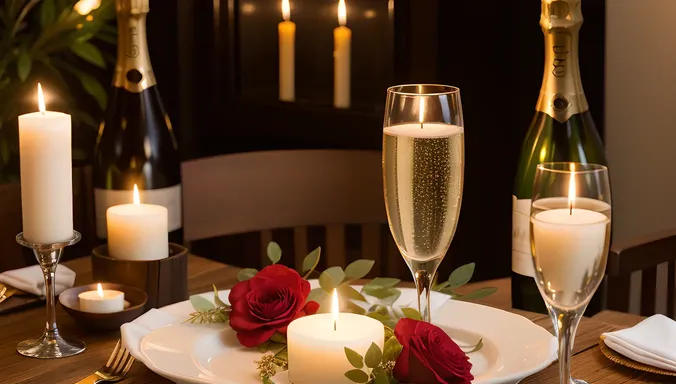 Romantic Dinner Setup Ambiance Photo Editing Online Free
