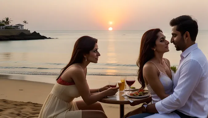 Romantic Dinner by the Beach with Bhabhi and Husband