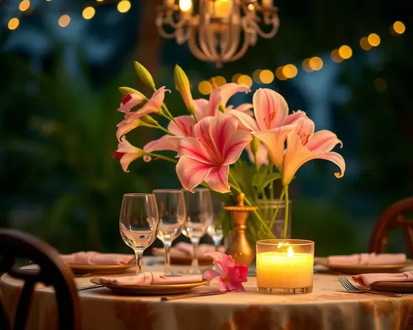 Romantic Dinner with Poo Malai Flower Centerpiece