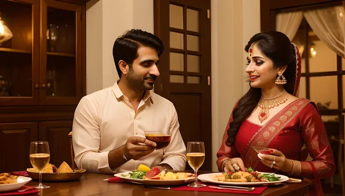 Romantic Dinner with Real Bhabhi and Husband