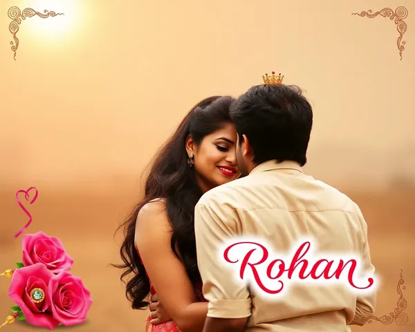 Romantic Rakhi Wallpaper with Rohan's Elegant Script
