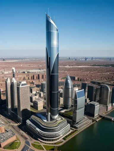 Rowlatt Solutions Company's Futuristic Cityscape Headquarters Dominates Skyline