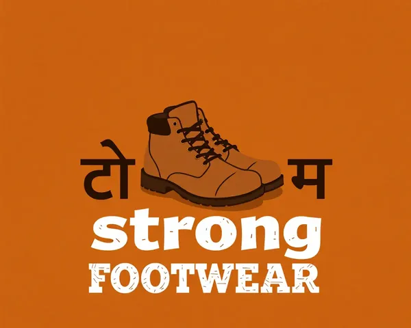 Rugged Marathi Footwear Banner with Boots and Sans-Serif Font