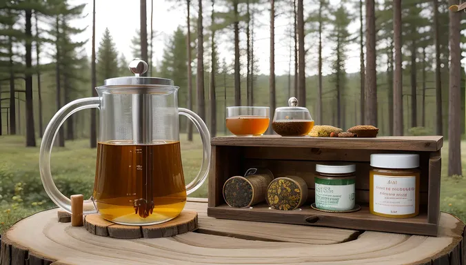 Rustic Cabin with Tea Infuser and Herbal Teas