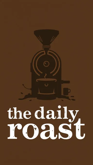 Rustic Coffee Roasting Process Vector Logo Design