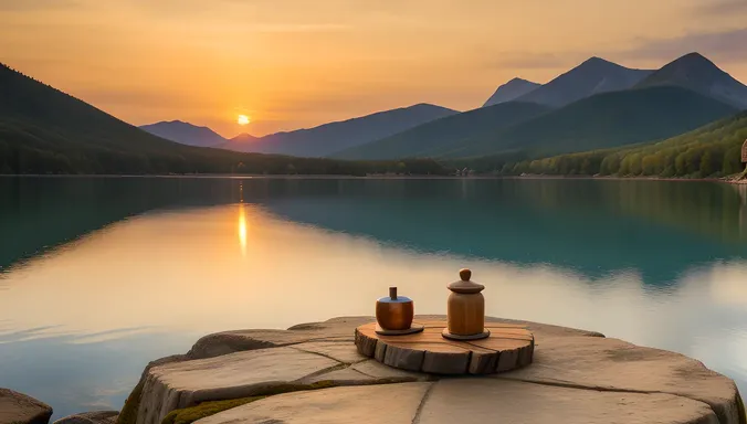 Rustic Pestle and Mortar by Serene Lake