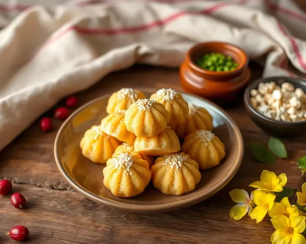 Rustic Plate Arrangement of Shok Sandesh Sweets