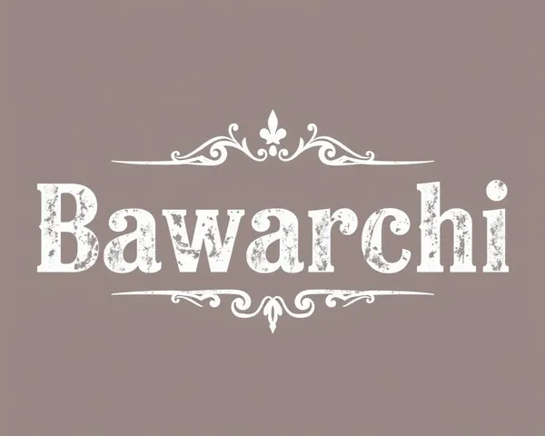 Rustic Vintage Bawarchi Logo with Distressed Textures PNG