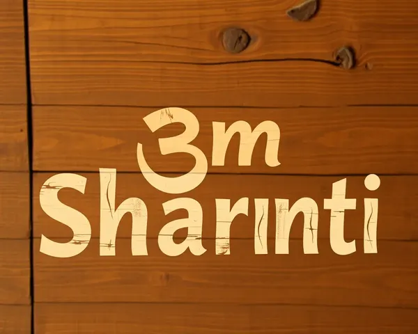Rustic Vintage Om Shanti Logo with Distressed Texture