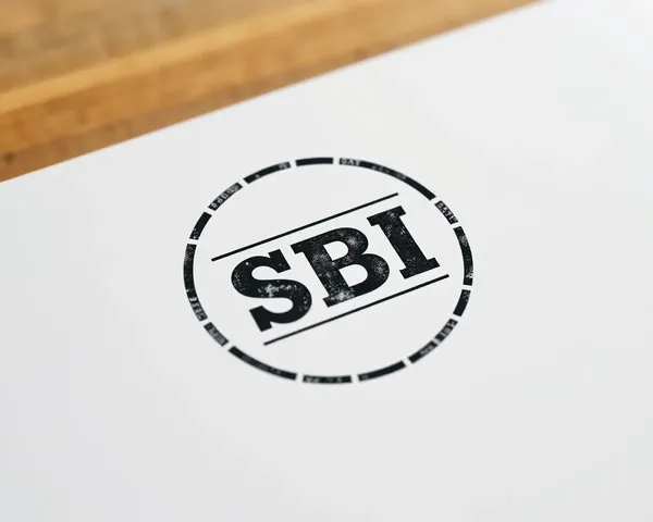 SBI Stamp on Fictitious Letter with Subtle Gradient Effect