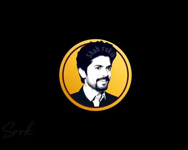 SRK Logo in Golden Border for Digital Marketing
