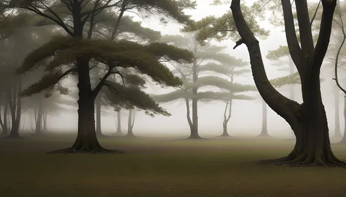 Sapera Tree Standing Alone in Dark Forest