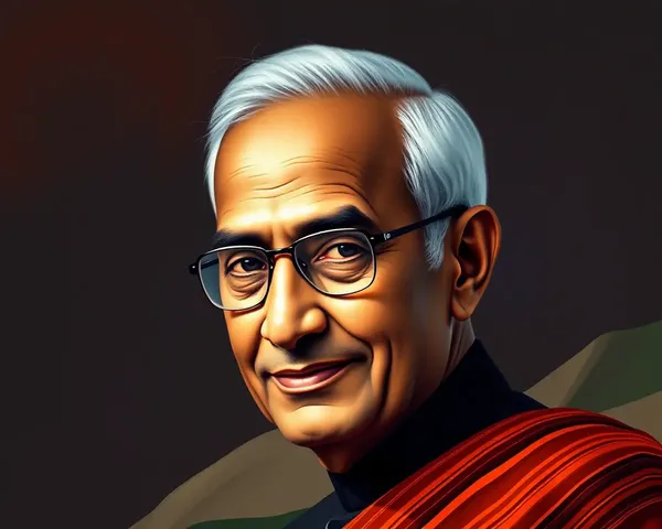 Sarvepalli Radhakrishnan's Portrait with Indian National Flag Background